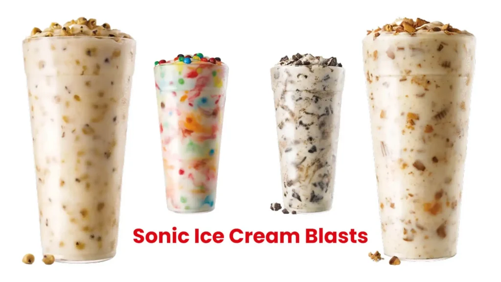 Sonic Menu Ice Cream Blasts